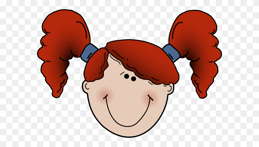 600x419 Red Head Girl Cartoon Clip Art - Girl Cartoon PNG
