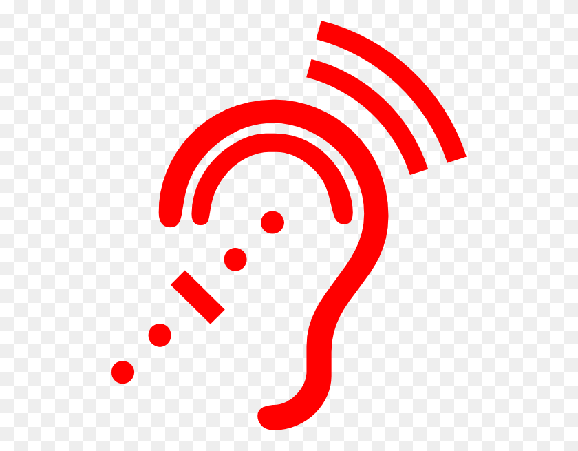 516x595 Red Hearing Aid Clip Art - Lead Clipart