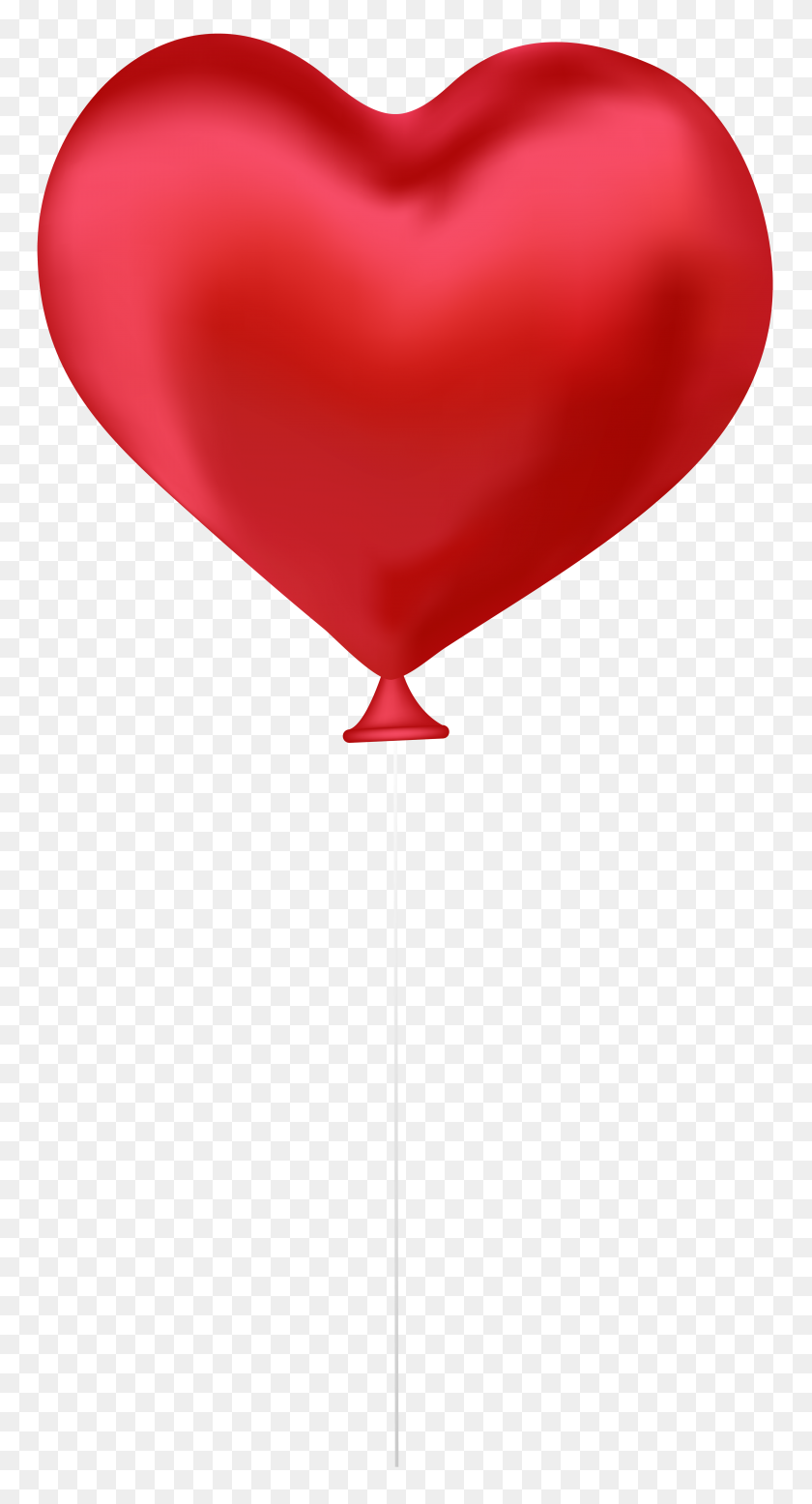 4173x8000 Red Heart Balloon Png Clip Art - Red Heart Clip Art Free