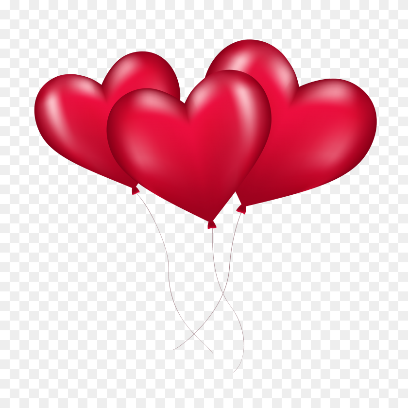 2750x2750 Red Heart Balloon Png Image - Red Heart PNG