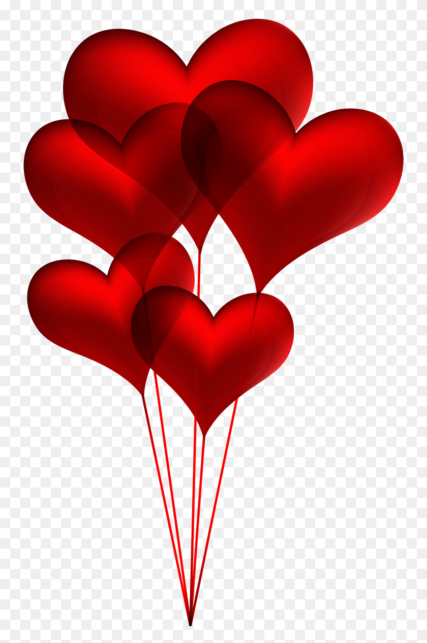 3854x5960 Red Heart Balloons Transparent Png Clip Art Gallery - Heart Balloon Clipart