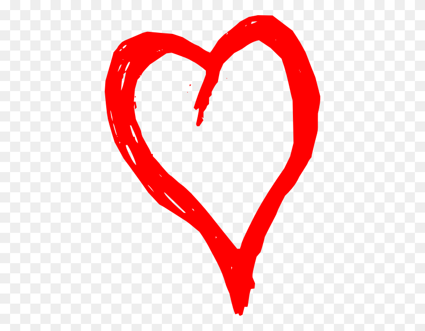 426x594 Red Heart Clip Art - Scribble Clipart