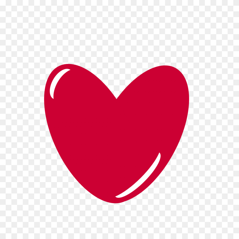 1080x1080 Red Heart Clip Art - Heart Clipart