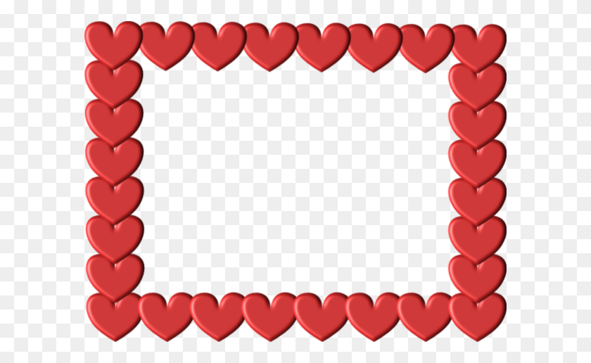 600x456 Рамка Красное Сердце Бесплатные Изображения - Сердце Рамка Клипарт