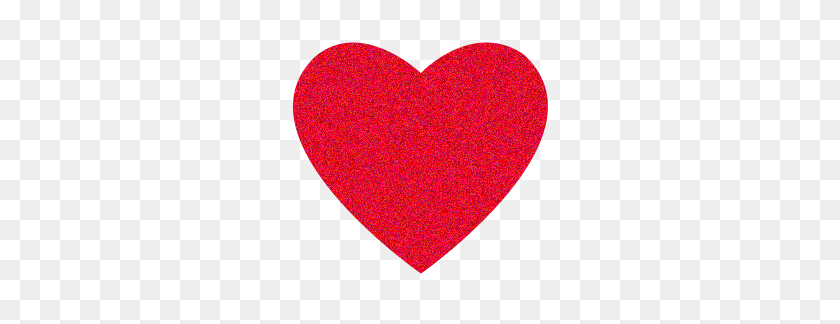 264x264 Red Heart Glitter - Red Glitter PNG