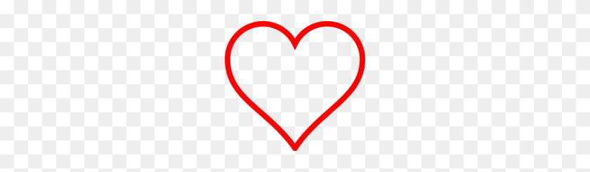 200x185 Красное Сердце Контур Png Клипарт Для Интернета - Сердце Контур Png