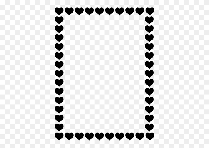 400x535 Красное Сердце В Форме Границы С Маленькими Сердечками Клип-Арт Векторный Клипарт - Детский Клипарт Черно-Белый