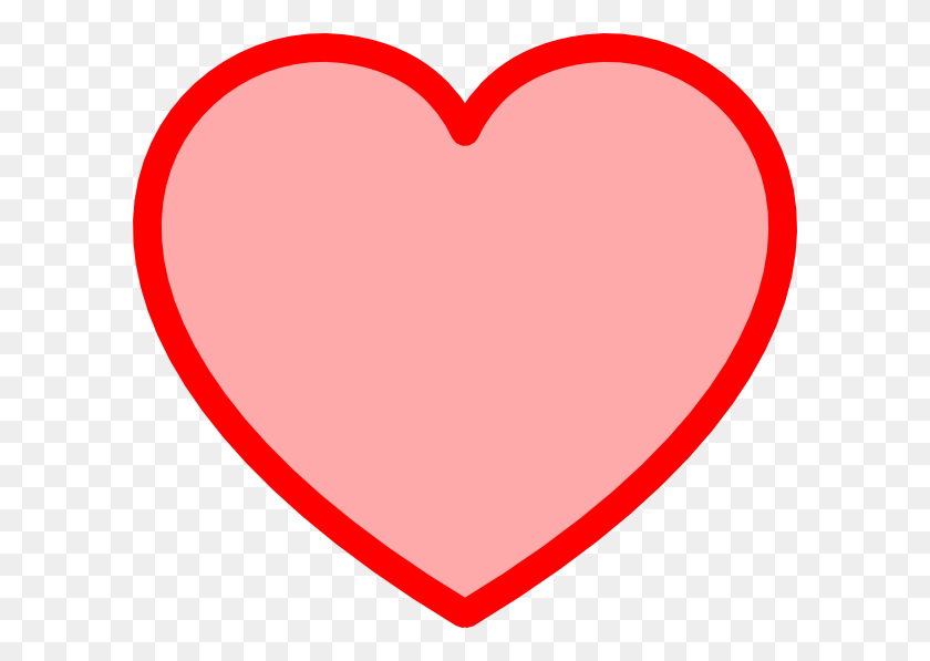 600x537 Красное Сердце, Тонированное Среднее Картинки - Крошечное Сердечко Клипарт