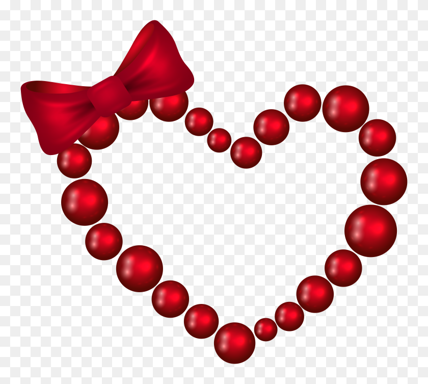 8000x7114 Red Heart With Bow Transparent Png Clip Art Gallery - Red Heart Clip Art Free