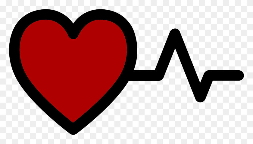 1280x685 Красное Сердце С Логотипом Сердцебиения - Сердцебиение Png