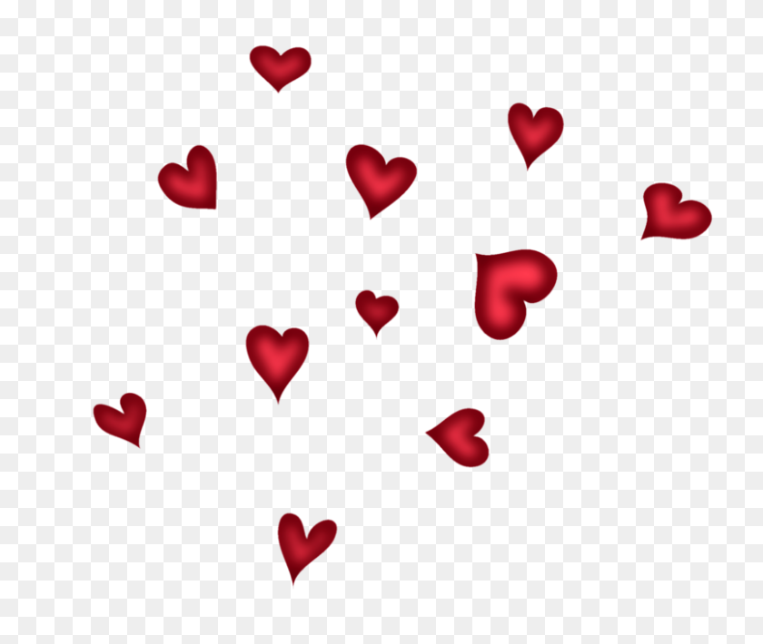 804x671 Red Hearts Png - Small Heart PNG
