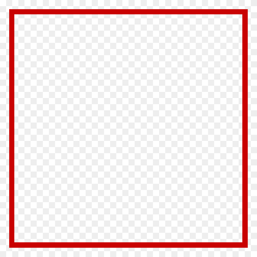 2000x2000 Red Hollow Square - Red Rectangle PNG