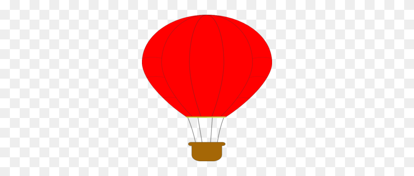264x298 Red Hot Air Balloon Clip Art - Red Balloon Clipart