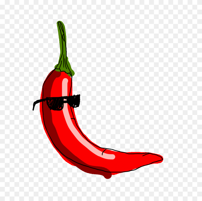 1000x1000 Red Hot Drawing - Chili Pepper Clipart