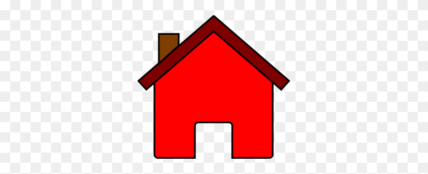 299x282 Red House Clipart - Outline Of House Clipart