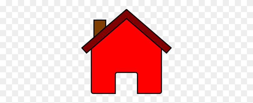 300x282 Red House Png, Clip Art For Web - Red X Clipart