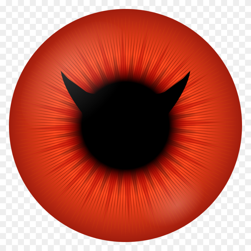 900x900 Red Iris With Devil Pupil Png Large Size - Iris PNG