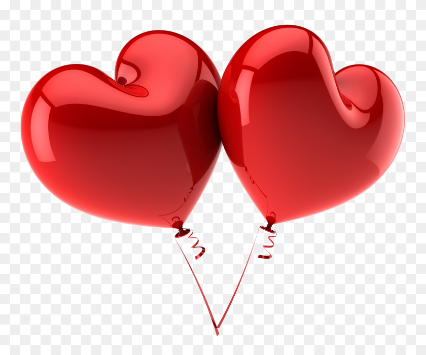 4500x3698 Красные Большие Сердечки Воздушные Шары Png - Сердце Границы Png