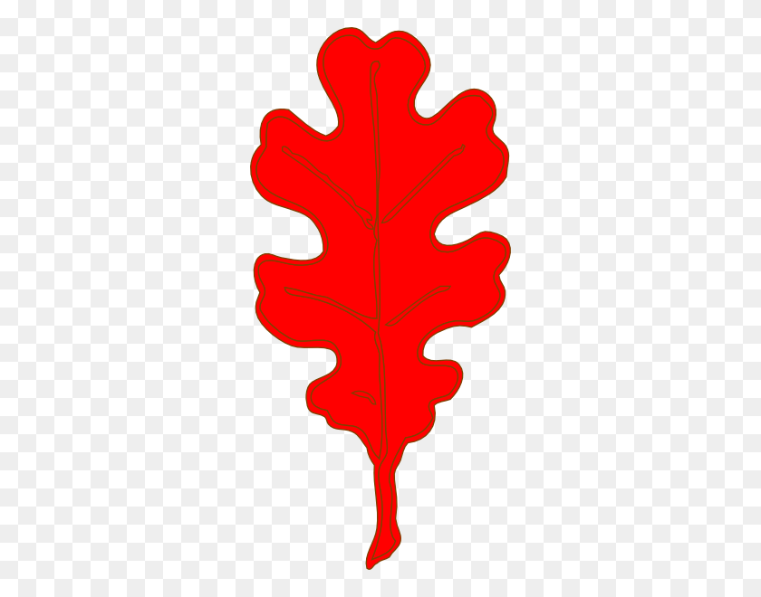 288x600 Red Leaf Clipart - Ivy Leaf Clipart