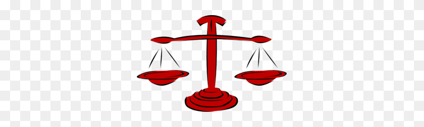 297x192 Red Legal Scales Clip Art - Divorce Clipart