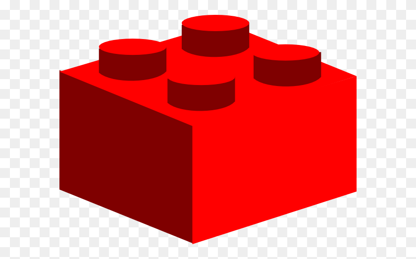 600x464 Clipart De Lego Rojo - Toybox Clipart