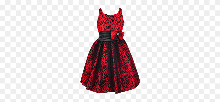228x331 Red Leopard Print Party Dress - Leopard Print PNG