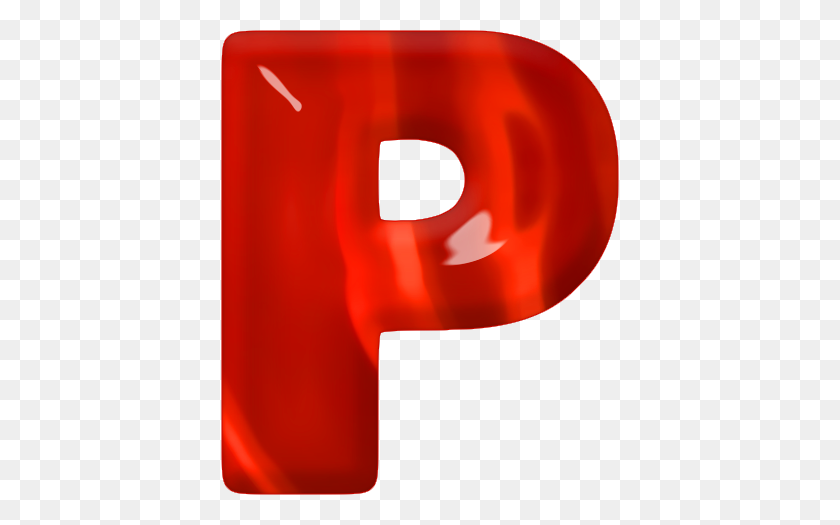 398x465 Red Letter P Etc Home Alphabets Themed Letters Red Glass - Letter P PNG
