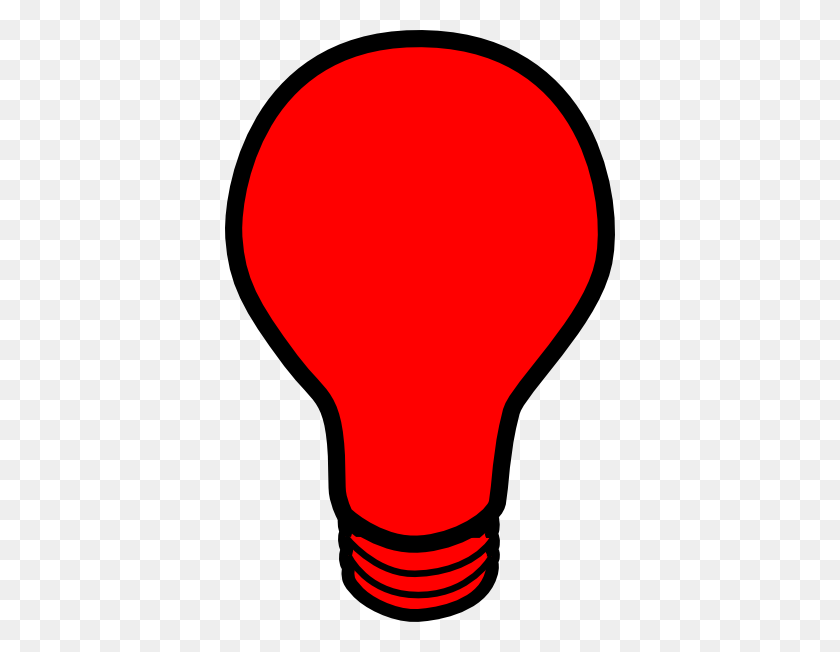 390x592 Red Light Bulb Clip Art - Red Light PNG