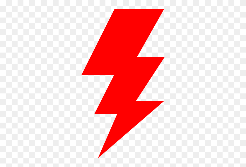 512x512 Red Lightning Bolt Icon - Red Lightning PNG