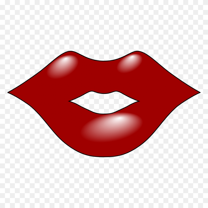 800x800 Red Lips Clip Art - Open Mouth Clipart
