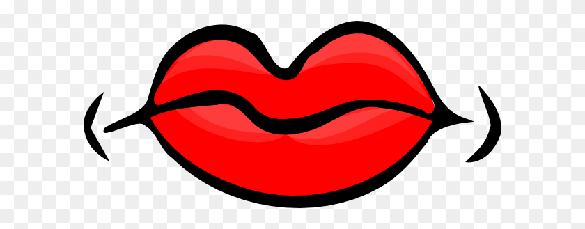 600x269 Red Lips Clip Art - Red Lipstick Clipart