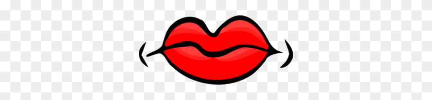 300x135 Red Lips Clip Art - Lips Clip Art Images