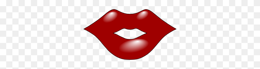 300x165 Red Lips Clip Art Free Vector - Gold Lips Clipart