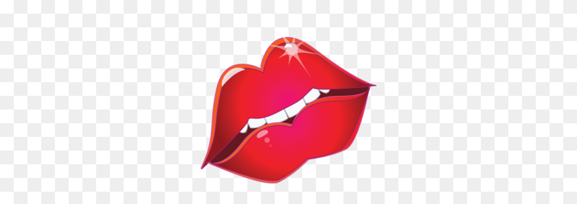 256x238 Red Lips Kiss Smiley Emoticon Clipart - Lipstick Kiss PNG
