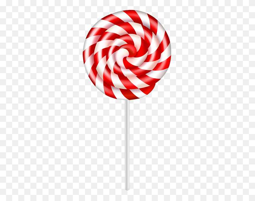 302x600 Red Lollipop Clip Art - Lollipop Clipart