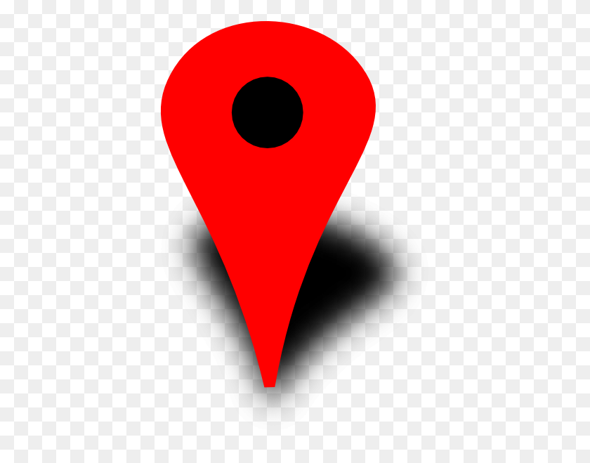 390x599 Red Map Pin With Black Dot Png Clip Arts For Web - Pin PNG