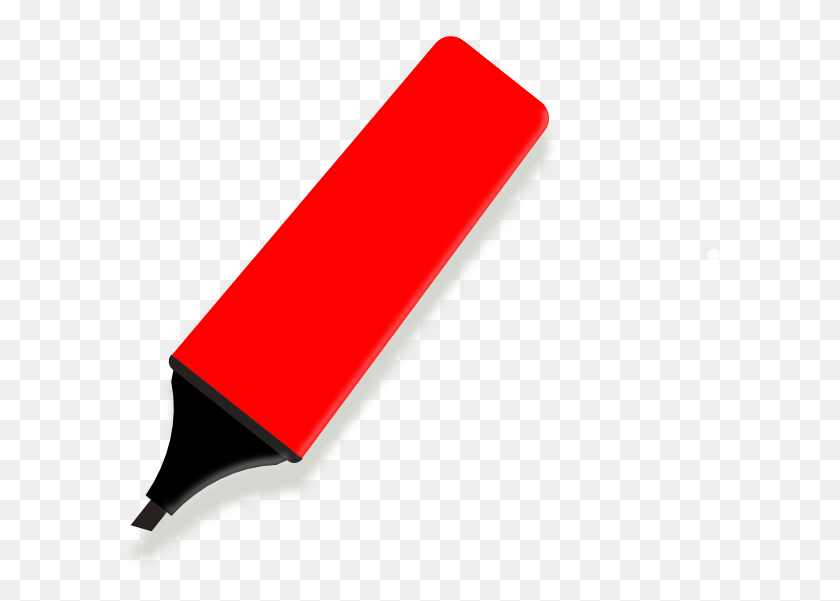 600x541 Красный Маркер Клипарт - Красная Ручка Png