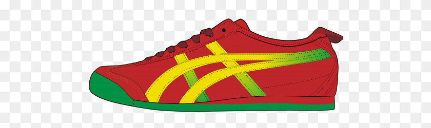 500x190 Zapatos Deportivos De Hombre Rojo Png Clipart - Zapatillas Png