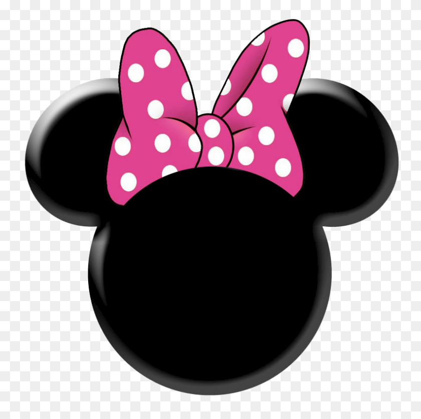 791x786 Red Minnie Mouse Bow Clipart - Pink Pig Clipart