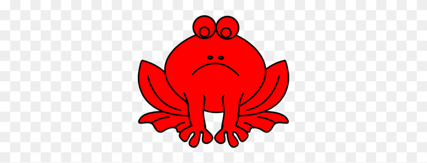 298x261 Red Misbehavior Frog Clip Art - Frog Clipart PNG