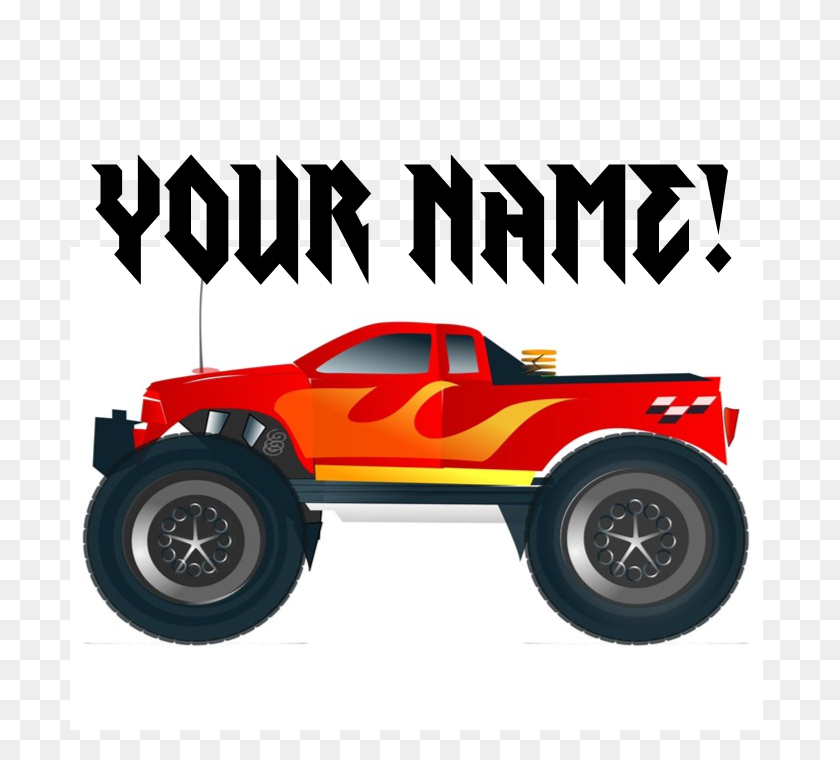 700x700 Red Monster Truck Personalized Puzzle - Monster Truck PNG