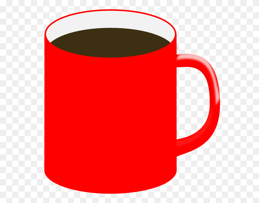 600x597 Red Mug, Brown Liquid Clip Art - Liquid Clipart