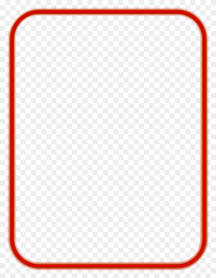 1789x2335 Red Neon Border Icons Png - Red Frame PNG