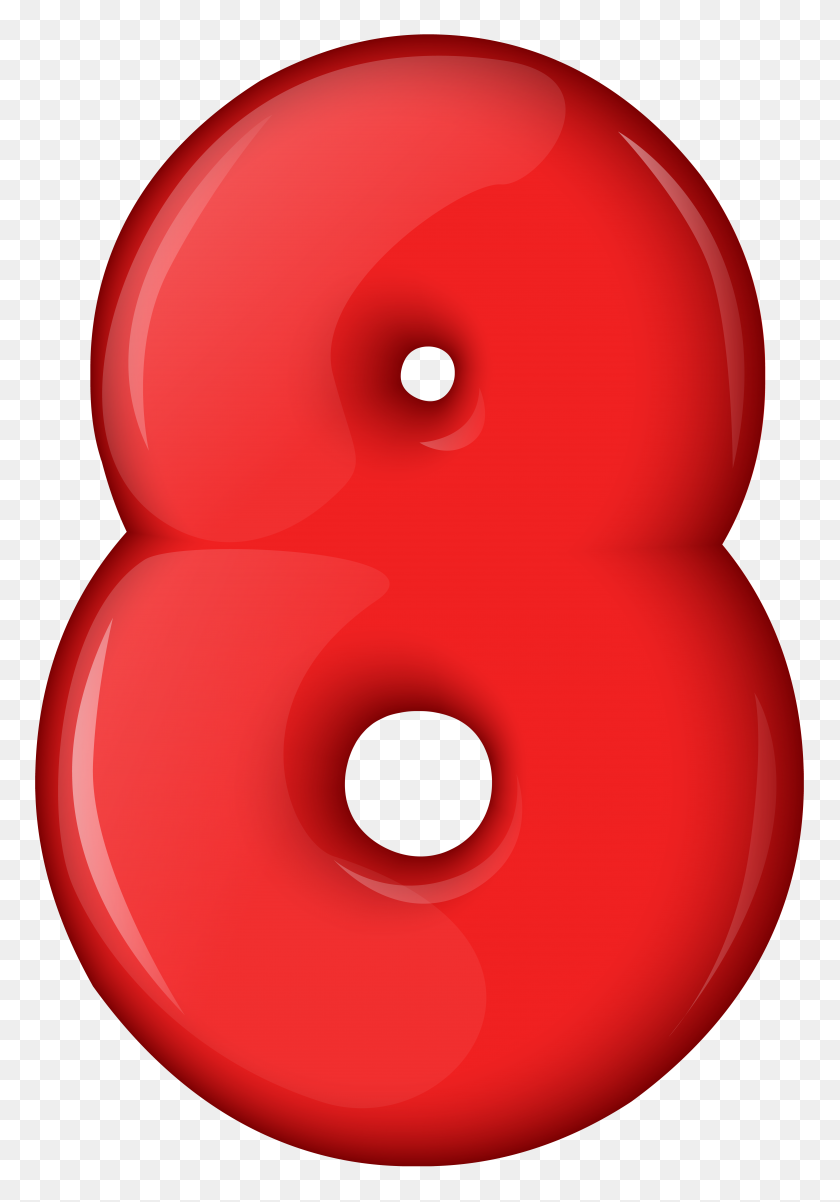 5464x8000 Red Number Eight Transparent Png Clip - Eight Clipart
