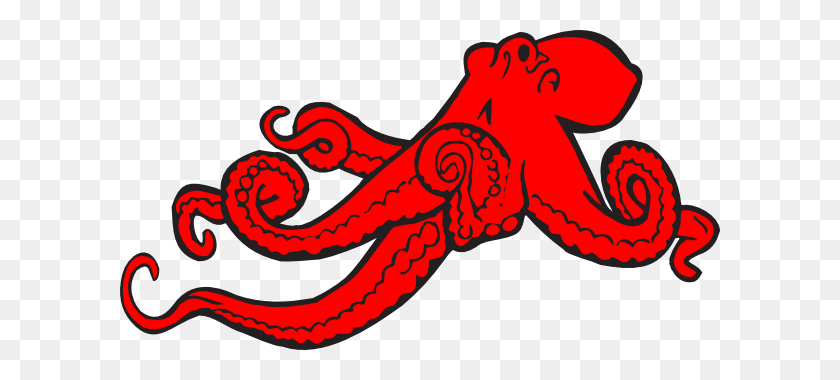 600x320 Red Octopus Clip Art - Octopus Clipart PNG