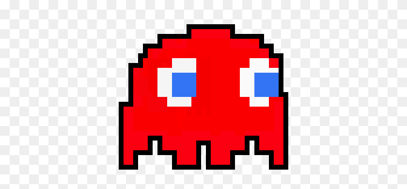 390x330 Rojo Pacman Fantasma Pixel Art Maker - Pacman Fantasma Png