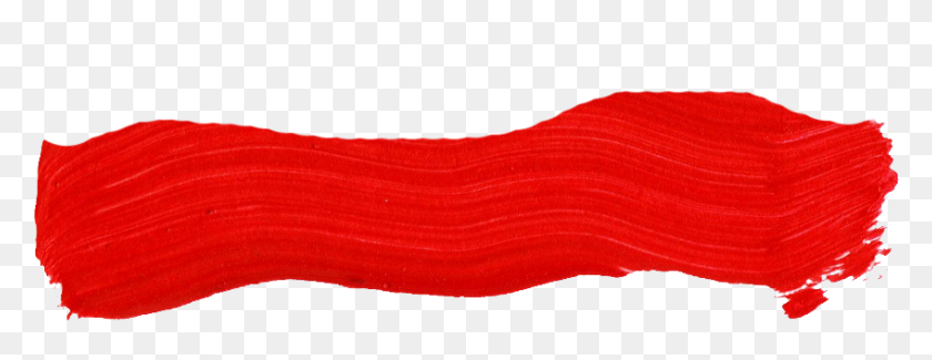 848x289 Red Paint Brush Stroke - Red Paint PNG