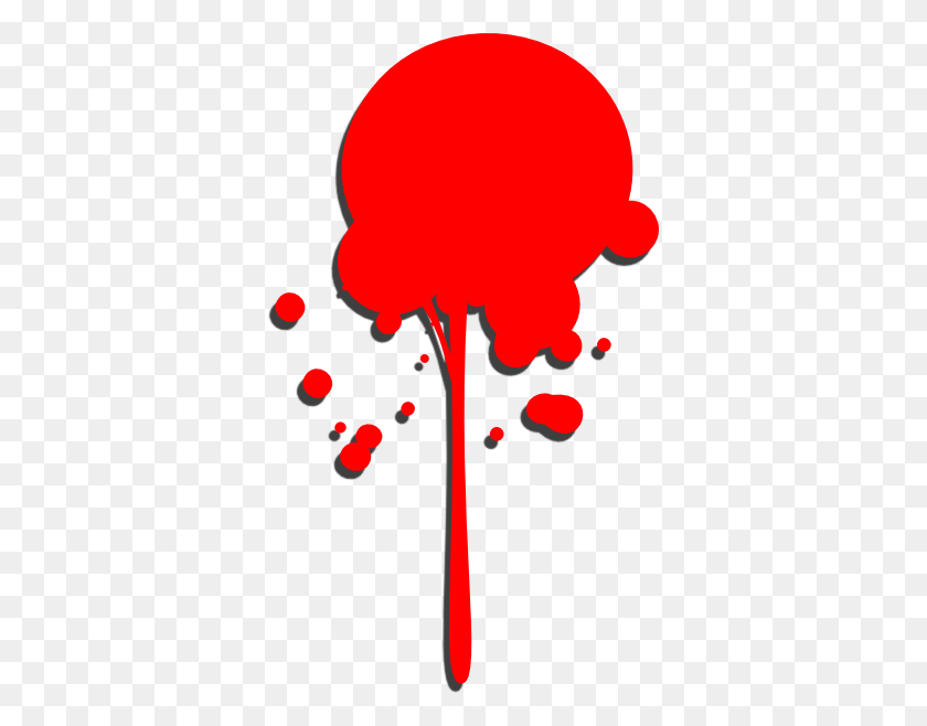 354x598 Red Paint Drop Clip Art - Red Paint PNG