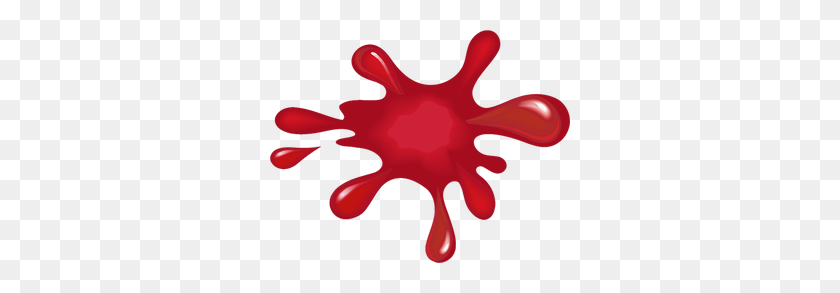 300x233 Red Paint Splat - Red Brush Stroke PNG