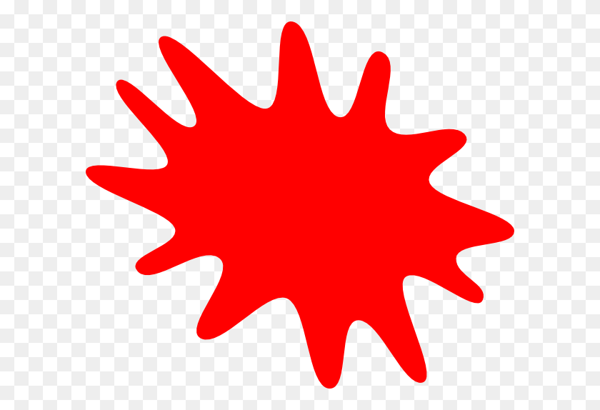 600x514 Red Paint Splatter Clip Art - Red Splash PNG